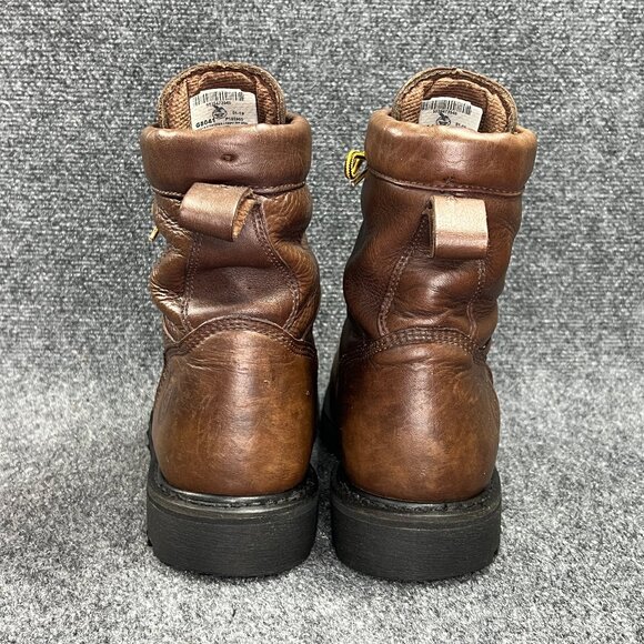 Georgia Boot Lace To Toe Waterproof Work Boots Men's 11 Brown Leather Soft Toe - Picture 9 of 16